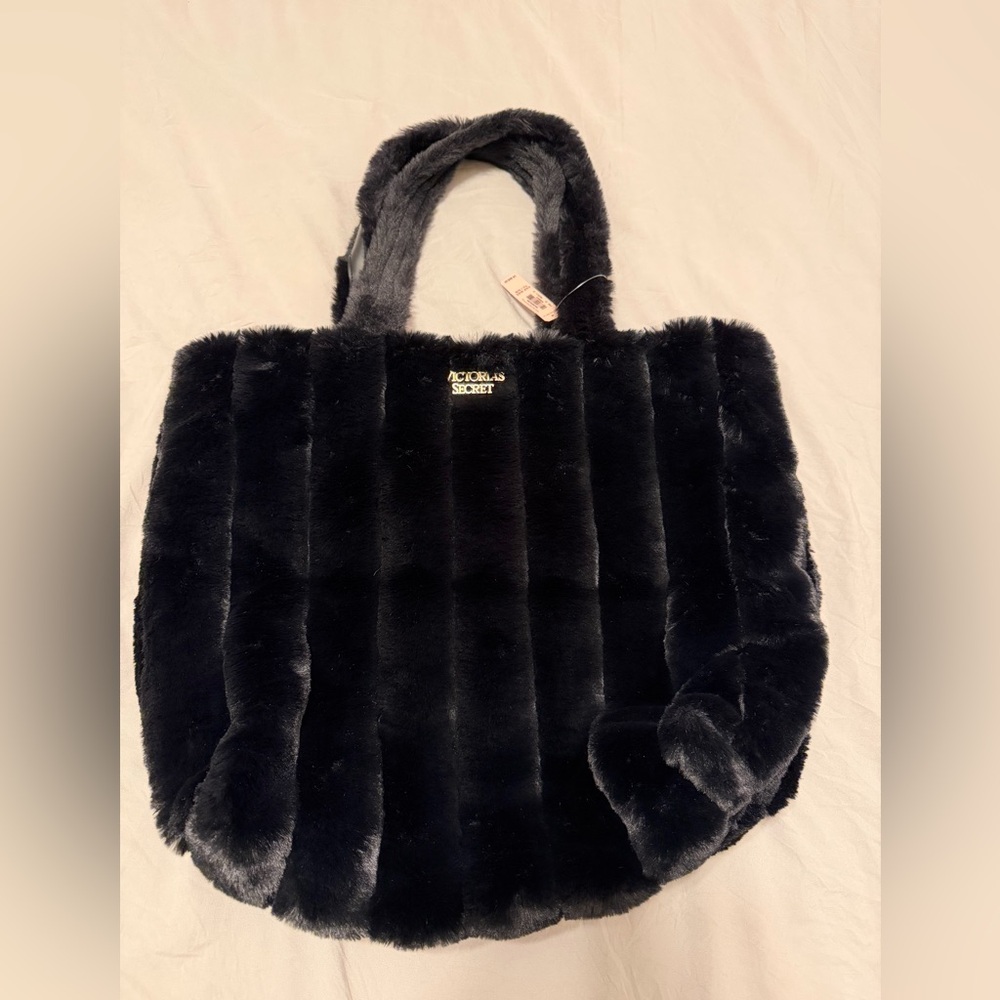 Victoria's Secret Plush Black Tote